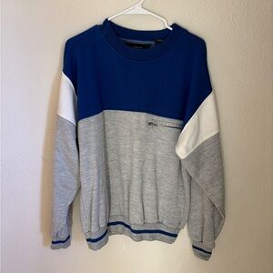 Pierre Cardin Blue and Gray Crewneck Sweater